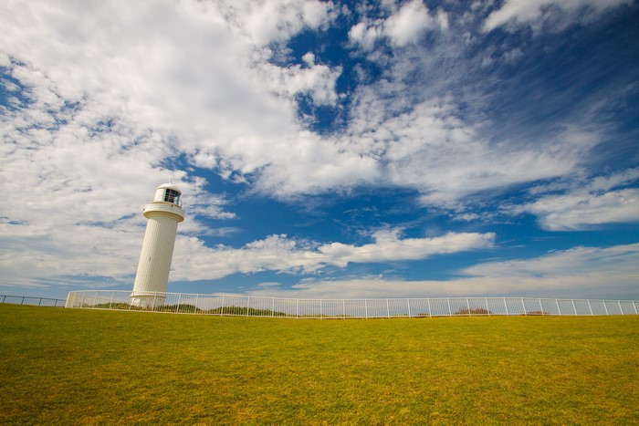 4K, sky, landscape, lighthouse, Australia, clouds, fence, outdoors