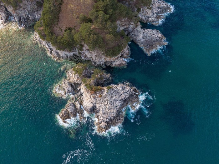 sea, landscape, drone photo