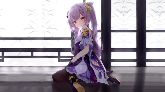 Keqing (Genshin Impact), Genshin Impact, high heels, short skirt