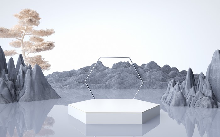 white, tree trunk, geometry, 3D