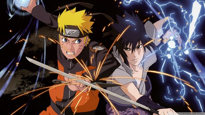 Uzumaki Naruto, Uchiha Sasuke, Naruto (anime), kunai