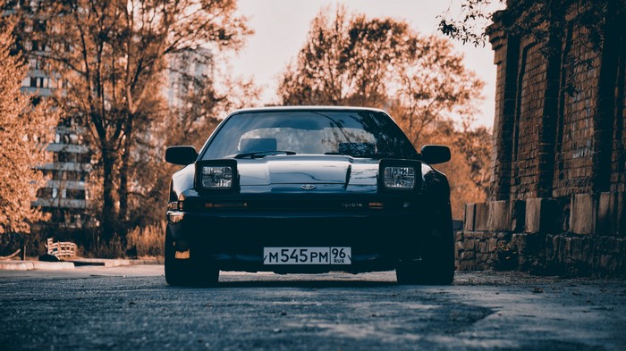 4K, coupe, Toyota, car, black cars
