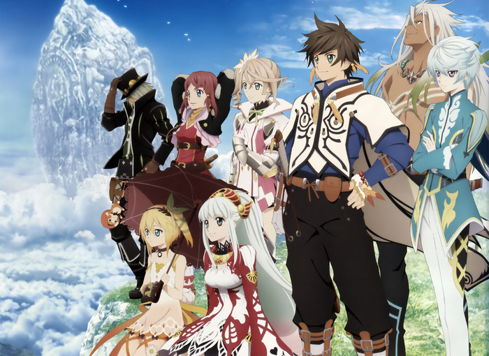 umbrella, video games, anime, hat, headband, sword, manga, doll, looking into the distance, video game art, horizon, Tales of Zestiria, necklace