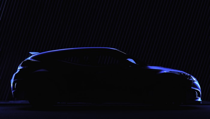 4K, vehicle, Hyundai, car, neon, tuning, blue, silhouette, low light, Veloster
