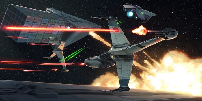 B-wing, science fiction, Darren Tan, Star Wars, vehicle, Star Wars Ships, artwork