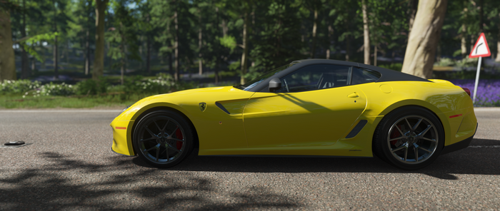 screen shot, video games, Ferrari 599, vehicle, yellow cars, Ferrari, Forza Horizon 4, car