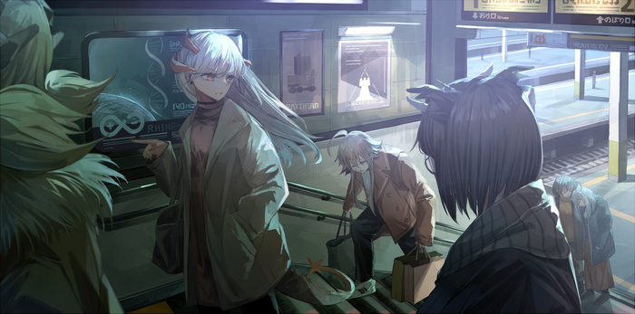 fictional character, anime, anime girls, orange eyes, long hair, artwork