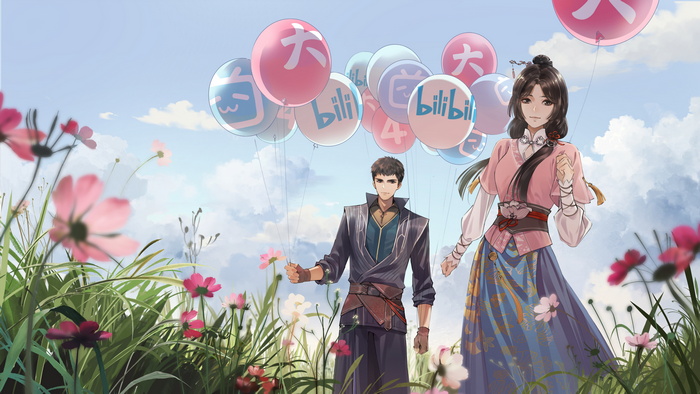 4K, anime girls, anime boys, bilibili
