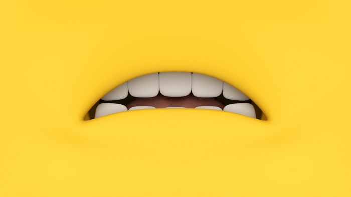 4K, yellow, fan art, cartoon, minions, mouth, Blender