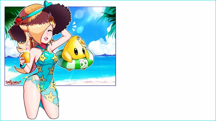 Princess Rosalina Relaxing at Seaside