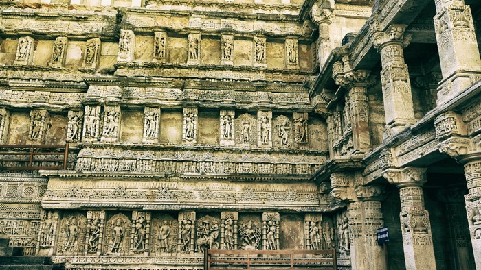 4K, wall, history, building, architecture, Stepwell