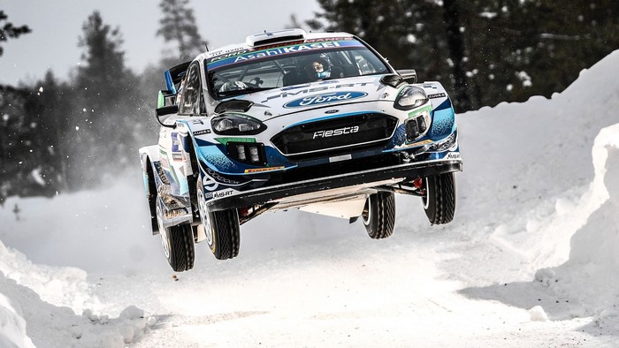 Motorsport, jumping, Arctic, winter, Teemu Suninen, Ford Fiesta, 2021 (Year), vehicle, Ford Fiesta RS WRC, Ford, car, wrc, Rally, snow