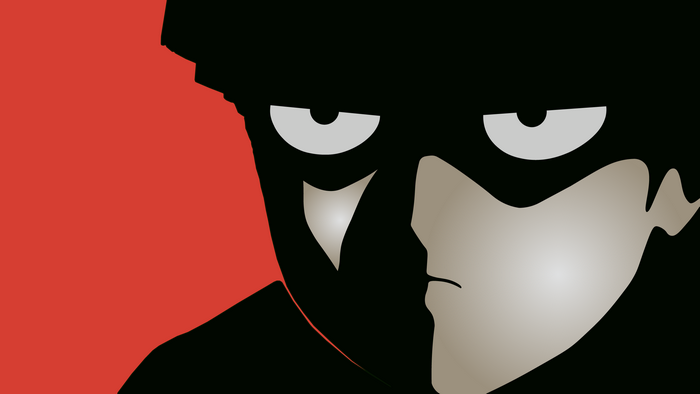 anime boys, eyes, minimalism, Mob Psycho 100