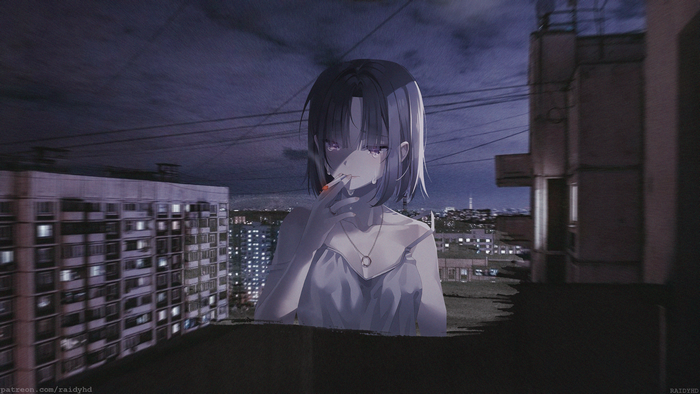 4K, anime girls, anime, picture-in-picture