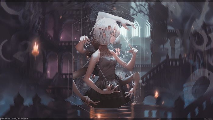 4K, arms, anime girls, hands, anime, fantasy art, pointy ears, fantasy girl, white hair