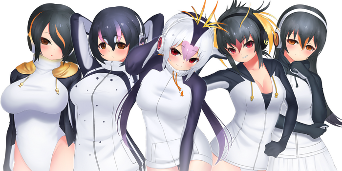 4K, cleavage, artwork, Kemono Friends, leotard