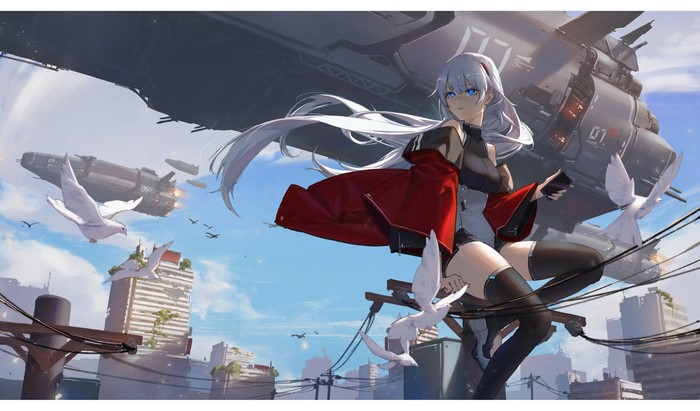 anime girls, science fiction, AreaAaron, anime