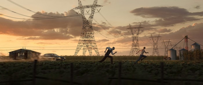 4K, chasing, running, noir