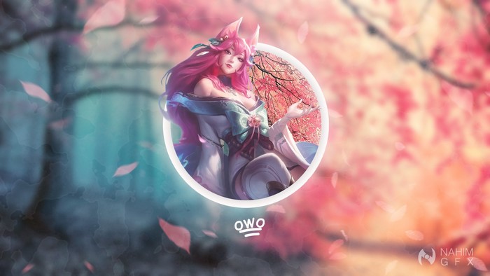 picture-in-picture, spirit blossom, forest, League of Legends, pink ...