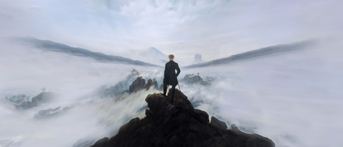 4K, Caspar David Friedrich, traditional art, classical art, ultrawide, mountain top
