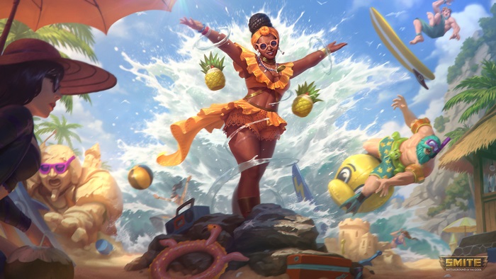Smite Yemoja Summer Splash Art