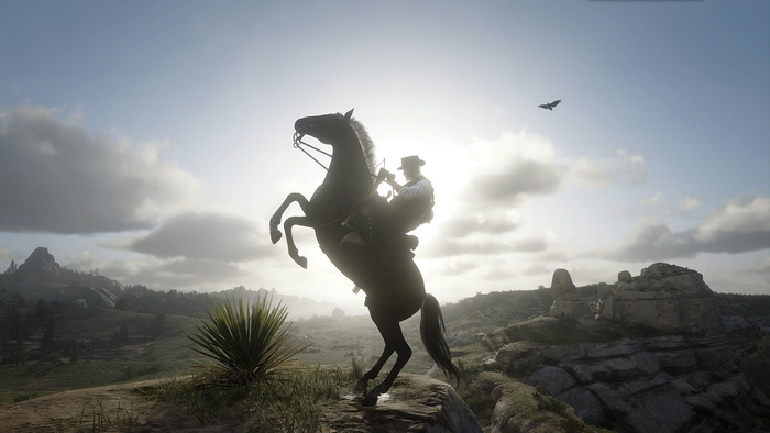 video game characters, Rockstar Games, cowboy, Red Dead Redemption 2, horse