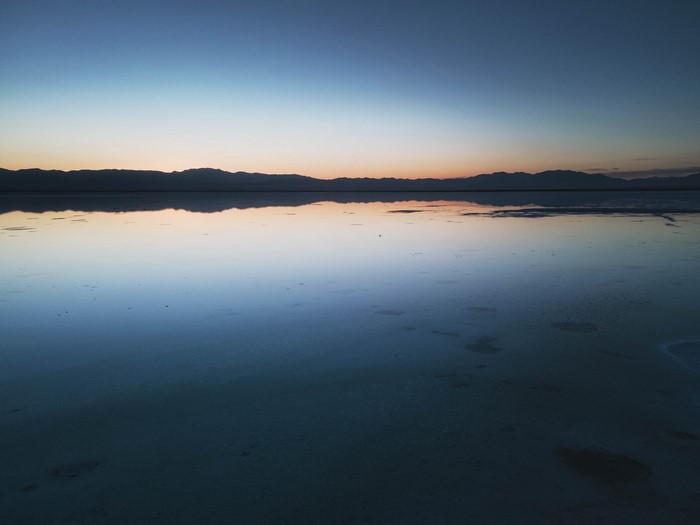 drone, sunset, landscape, salt lakes, lake