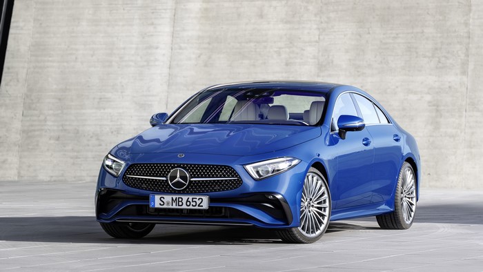 4K, blue cars, Mercedes-Benz CLS, German cars, Mercedes-Benz, car, vehicle
