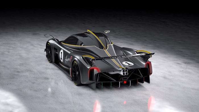 grey cars, Italian Supercars, sports car, Pagani Huayra, vehicle, rear view, supercars, carbon fiber, Pagani, car
