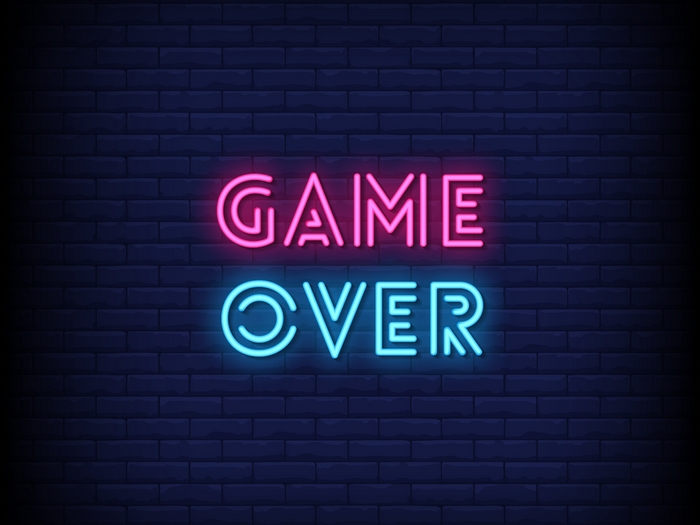Game Over Neon Sign