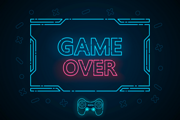 Game Over Neon Sign