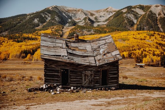 mountains, cabin, nature, forest, landscape