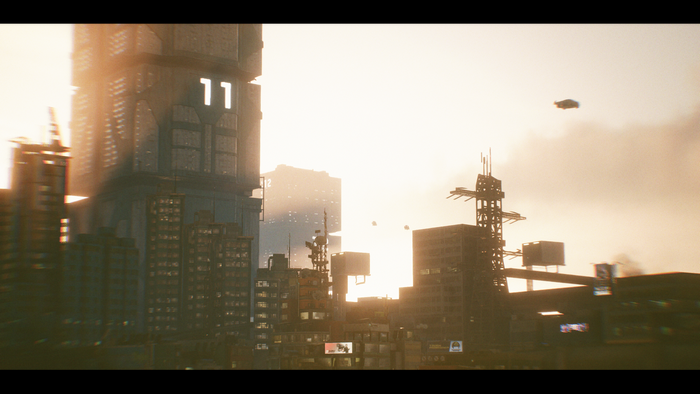 Cyberpunk 2077, sunset, city, cyberpunk