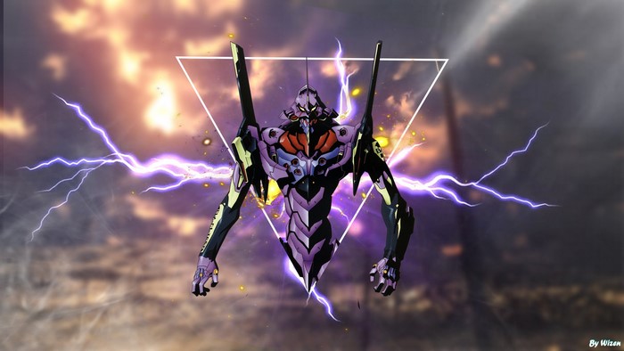 picture-in-picture, Neon Genesis Evangelion, mech, EVA Unit 01