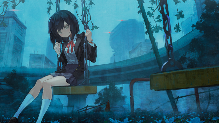 anime, original characters, Ancy, anime girls, schoolgirl