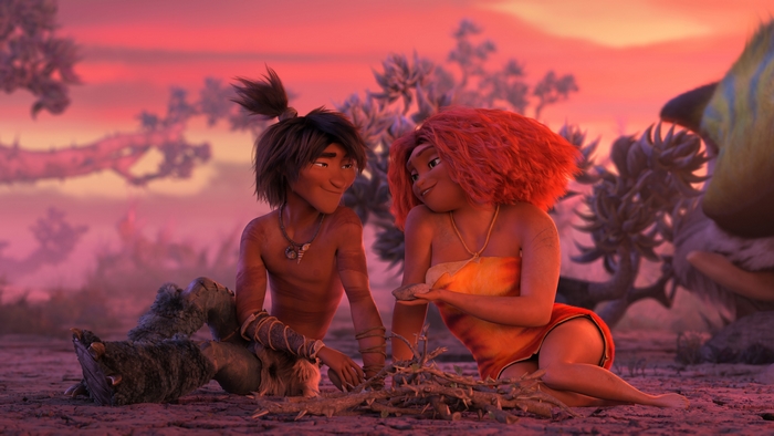 Eep and Guy in The Croods: A New Age