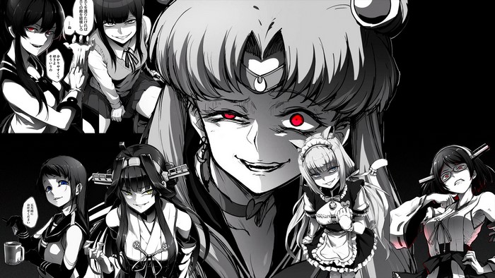 anime girls, Neko Para, Gesugao, Sailor Moon
