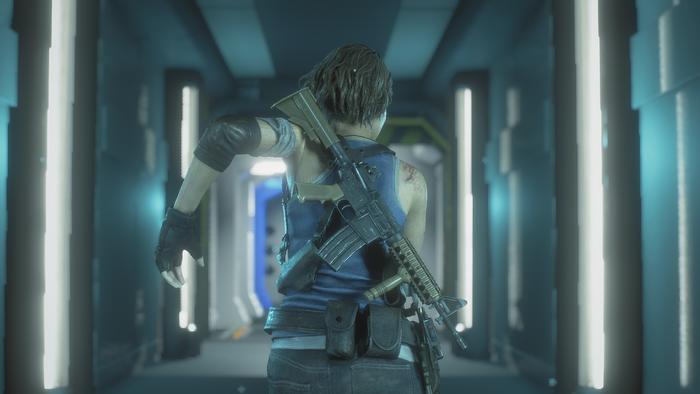 PC gaming, gun, women, video games, Resident evil 3, rifles