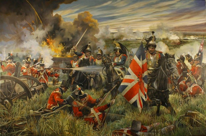 French Army, history, British Army, battle, military, soldier, artwork, Union Jack, Battle of Waterloo, war, army