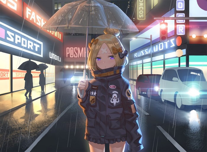 Fate/Grand Order, Fate Series, anime girls, loli, umbrella, Abigail Williams (Fate/Grand Order)
