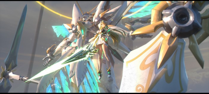 anime, blonde, swd3e2, Hikari (Xenoblade Chronicles 2), Xenoblade, anime girls