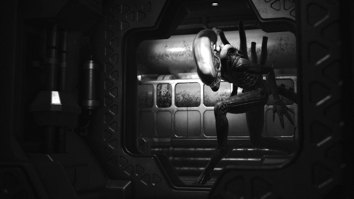 monochrome, creature, aliens, science fiction, Alien (movie), horror, Xenomorph
