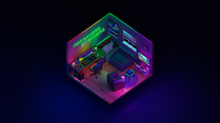simple background, Razer Inc., Fortnite, 4Gamers, video game art, gradient, PC gaming