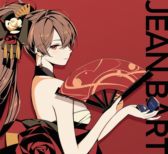 brunette, anime, jean bart (azur lane), ponytail, anime girls, Azur Lane