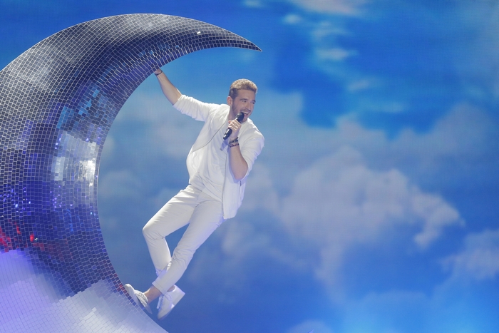 Nathan Trent performing at Eurovision