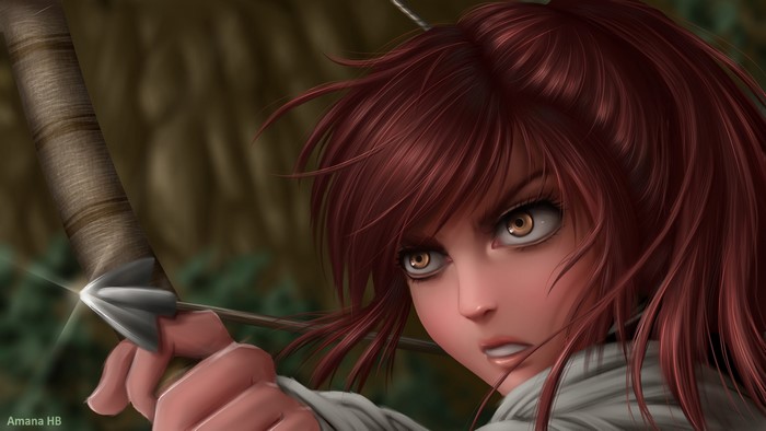 women, Shingeki no Kyojin, Sasha Blouse, anime girls, Amana