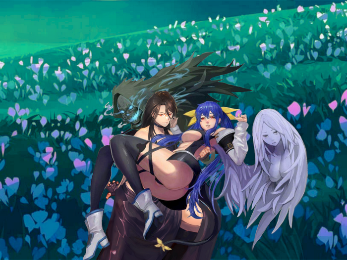 Testament (guilty gear), anime girl with wings, Guilty Gear, anime games, Dizzy (Guilty Gear), video game art