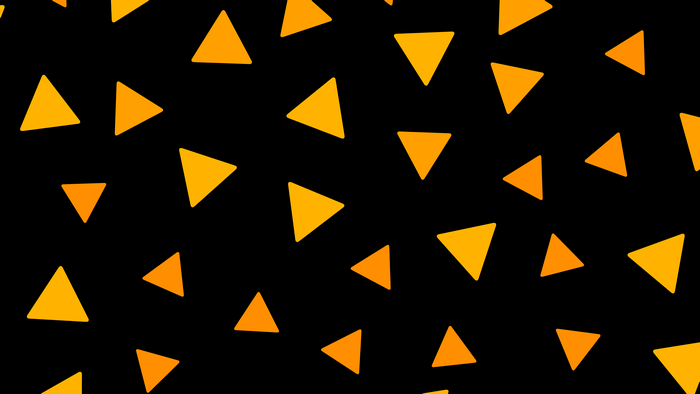 Orange Triangles on Black Background