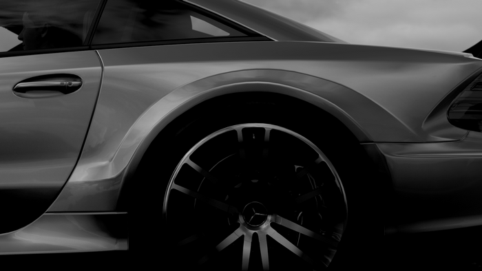 vehicle, Mercedes SL 65 AMG, monochrome, Forza Horizon 4, car, video games
