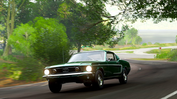 1965 Ford Mustang, car, Ford, vehicle, green cars, Forza Horizon 4, video games